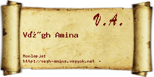 Végh Amina névjegykártya